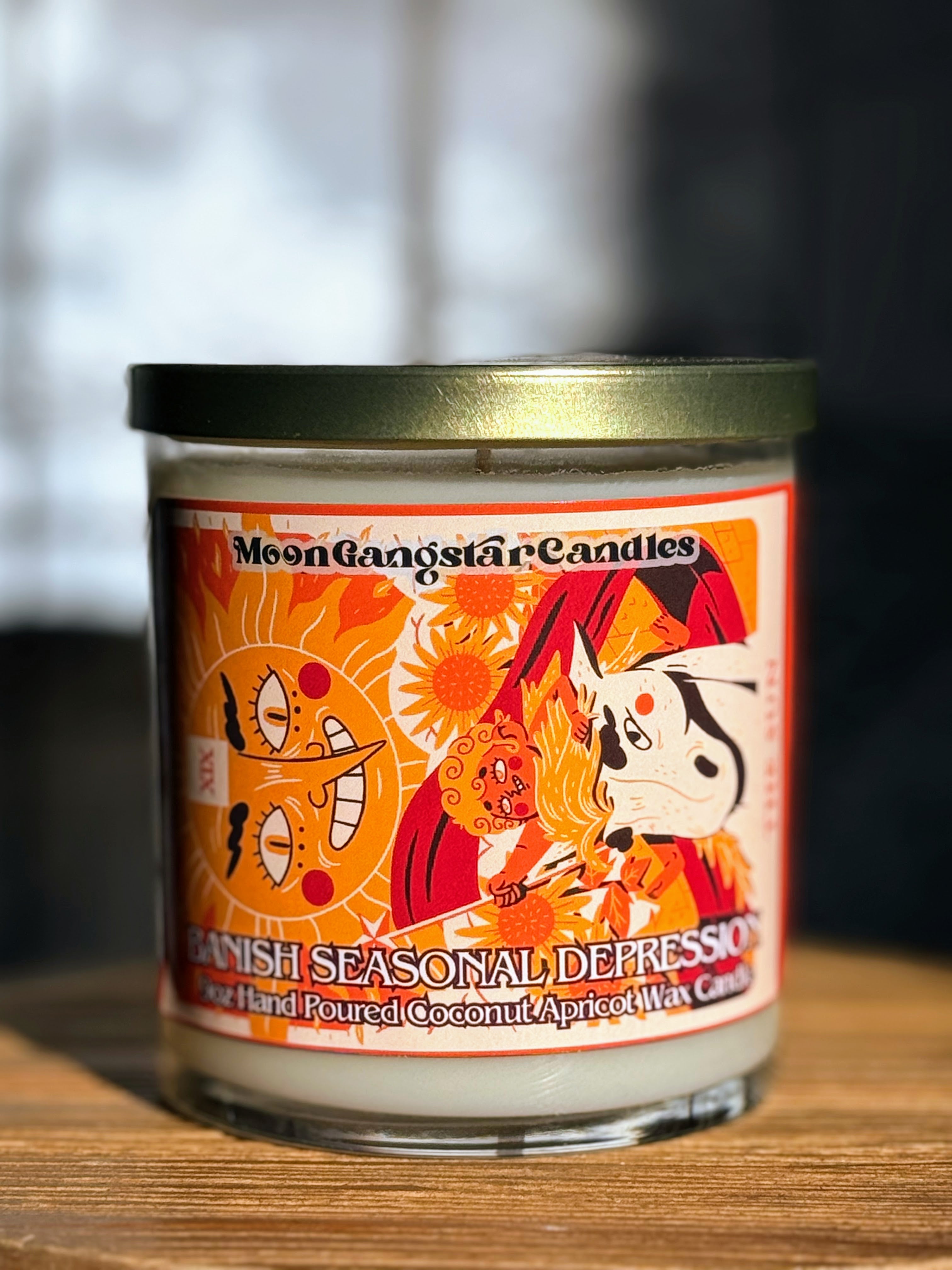 BANISH Seasonal Depression, Sun Tarot Candle